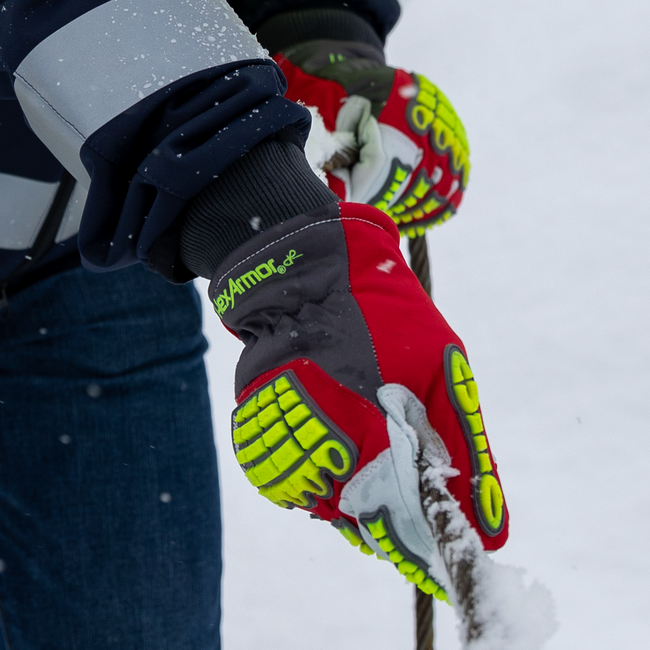 HexArmor Chrome SLT® Leather Winter 4073W Hi-Viz Gloves - A6 Cut