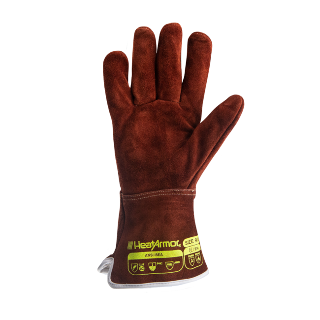 HexArmor HeatArmor® 5051 Welding Gloves - Stick Welding - Split Cowhide Leather - Gauntlet Cuff - Size XXL (11)