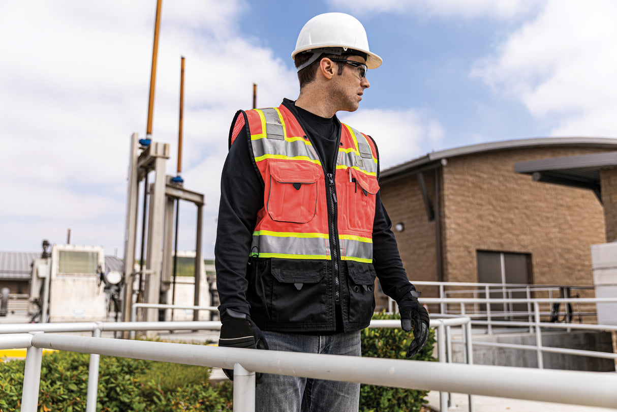 Kishigo S5003 Black Series Surveyor Safety Vest - Orange