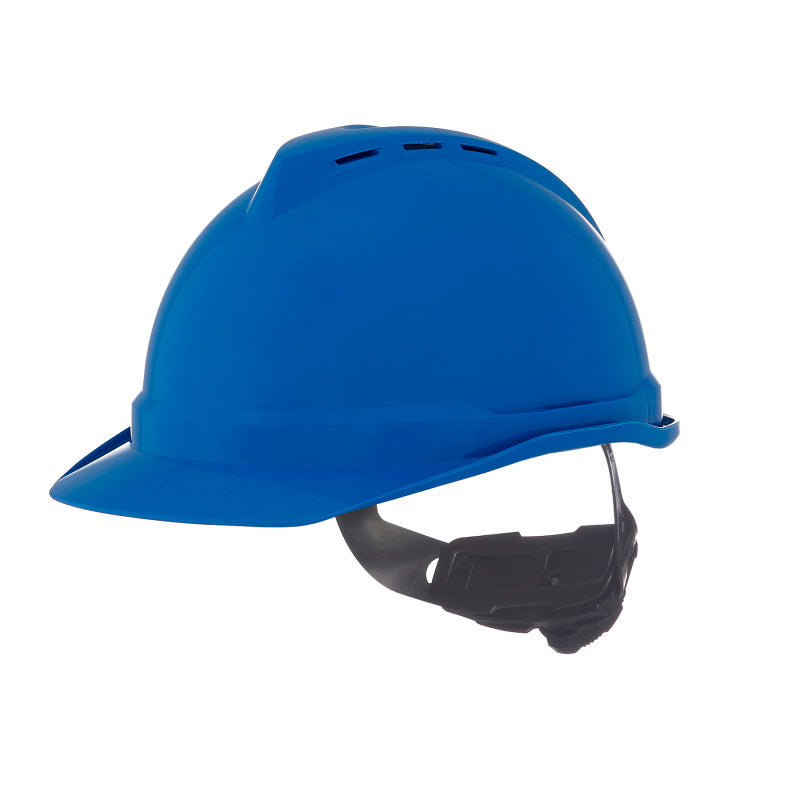 MSA V-Guard 500 Cap Style Vented Hard Hat - 4-Point Fas-Track III Suspension