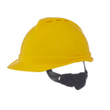MSA V-Guard 500 Cap Style Vented Hard Hat - 4-Point Fas-Track III Suspension