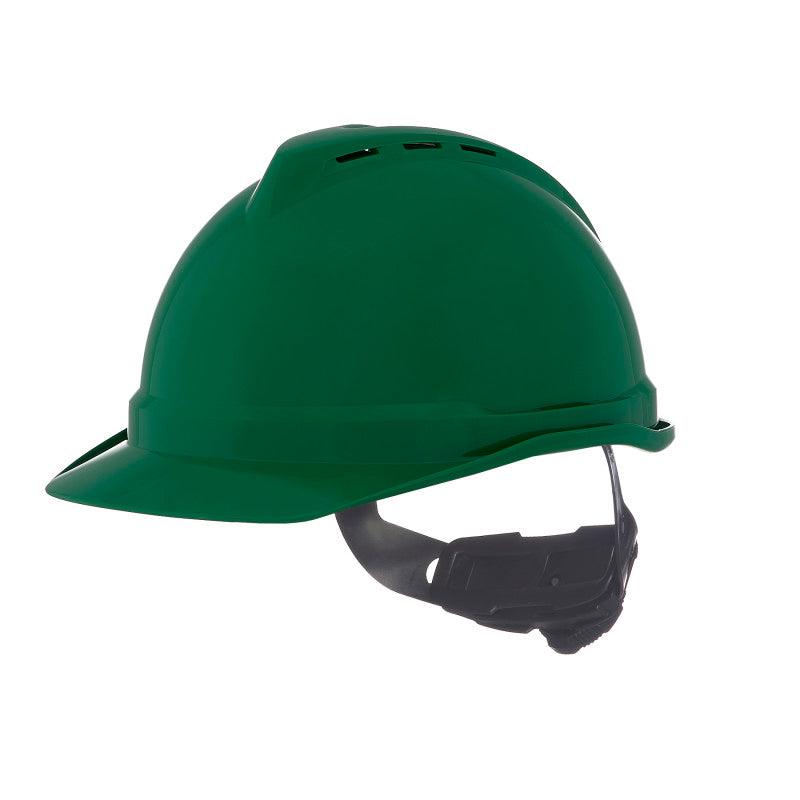 MSA V-Guard 500 Cap Style Vented Hard Hat - 4-Point Fas-Track III Suspension