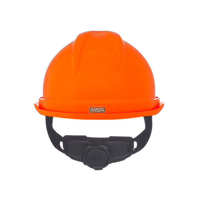 MSA V-Guard 500 Cap Style Vented Hard Hat - 4-Point Fas-Track III Suspension Hi-Viz Orange (20-Pack)