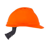MSA V-Guard 500 Cap Style Vented Hard Hat - 4-Point Fas-Track III Suspension Hi-Viz Orange (20-Pack)