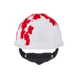 Canadian Freedom Series V-Gard Cap Style Hard Hat - White w/ Red Maple Leaf