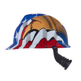 American Freedom Series V-Gard Cap Style Hard Hat - American Flag w/2 Eagles