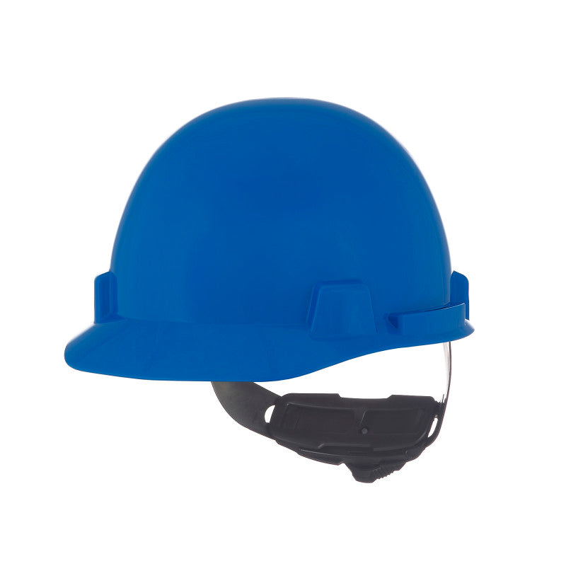MSA SmoothDome Cap Style Hard Hat - 4-Point Fast-Trac III Suspension Blue (10-Pack)