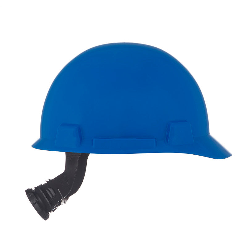 MSA SmoothDome Cap Style Hard Hat - 4-Point Fast-Trac III Suspension Blue (10-Pack)