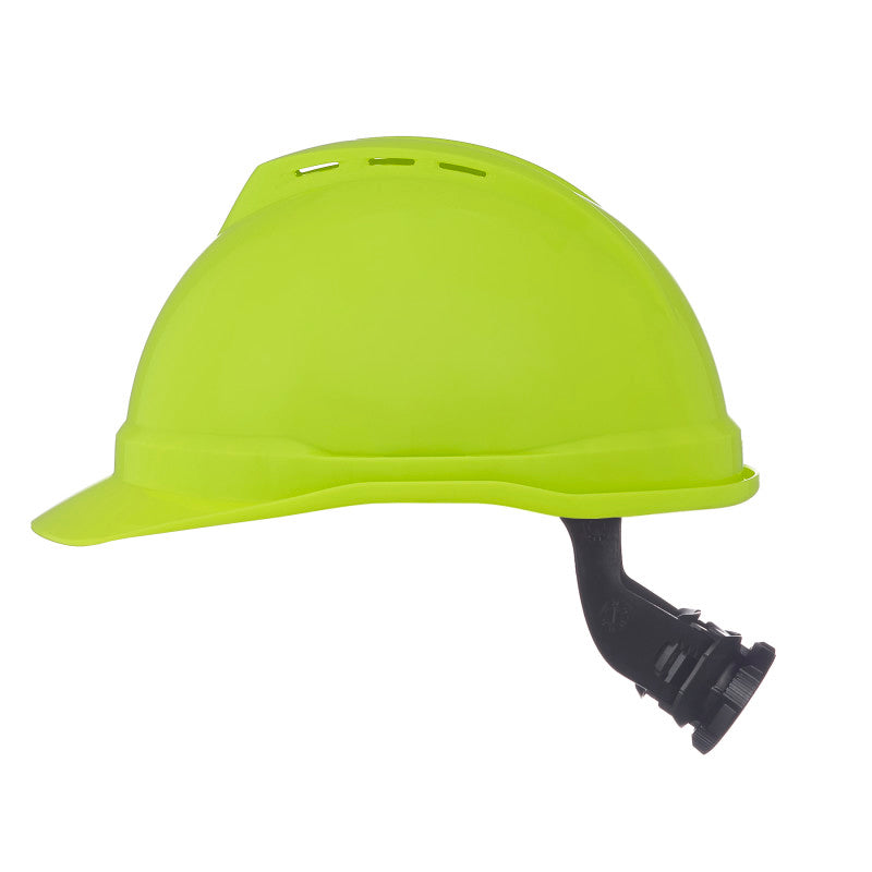 MSA V-Guard 500 Cap Style Vented Hard Hat - 4-Point Fas-Track III Suspension