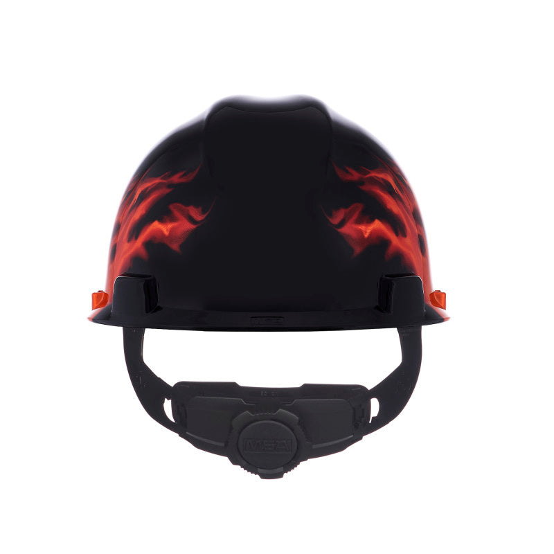 Specialty V-Gard Cap Style Hard Hat - Black Fire - w/ Fas-Trac Suspension