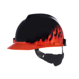 Specialty V-Gard Cap Style Hard Hat - Black Fire - w/ Fas-Trac Suspension