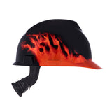 Specialty V-Gard Cap Style Hard Hat - Black Fire - w/ Fas-Trac Suspension