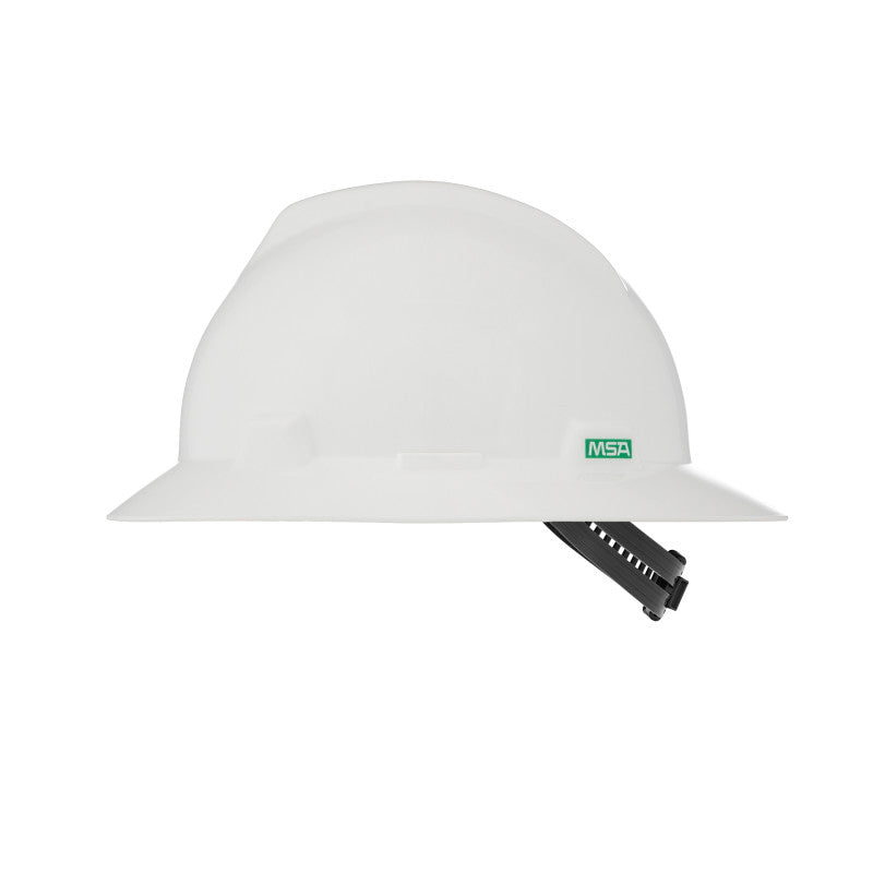 MSA V-Gard Full Brim Hard Hat - Staz-On Suspension