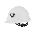 MSA V-Gard Cap Style Hard Hat - Staz-On Suspension w / Lamp Bracket & Cord Holder - White (20-Pack)