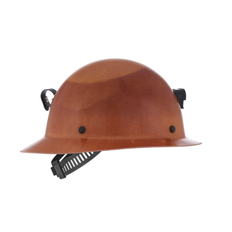 MSA Skullgard Cap Style Hard Hat w/ Lamp Bracket - Staz-On Suspension - Natural Tan