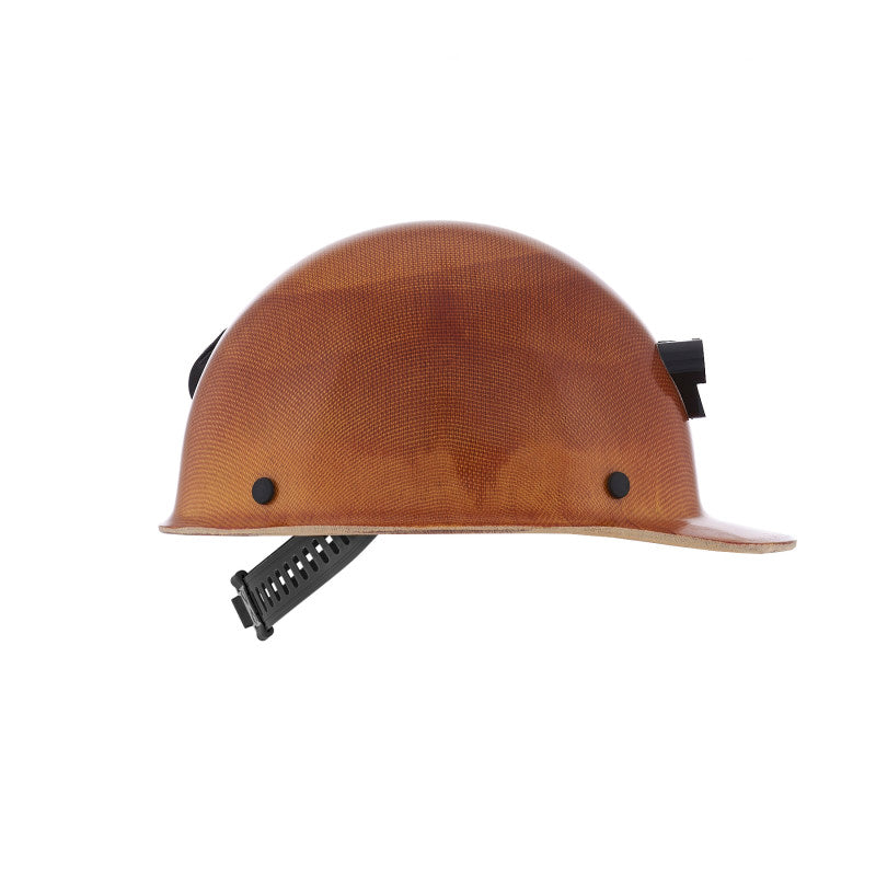 MSA Skullgard Cap Style Hard Hat w/ Lamp Bracket - Staz-On Suspension - Natural Tan