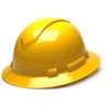 Pyramex Ridgeline Full Brim Hard Hat - 4-Point Ratchet Suspension