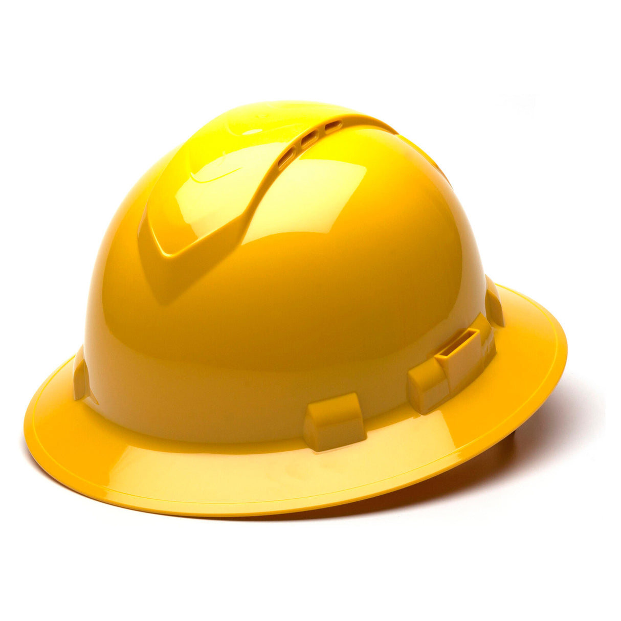 Pyramex Ridgeline Full Brim Vented Hard Hat - 4-Point Ratchet Suspension
