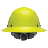 LIFT Safety DAX HDF-18HV Full Brim Hard Hat - 6-point Ratchet Suspension - HiVis Yellow
