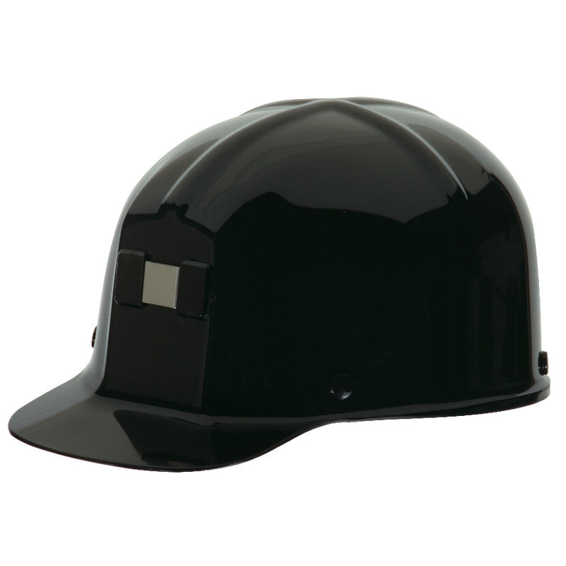 MSA Comfo-Cap Mining Hard Hat w/ Lamp Bracket - Staz-On Suspension