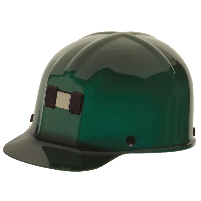 MSA Comfo-Cap Mining Hard Hat w/ Lamp Bracket - Staz-On Suspension