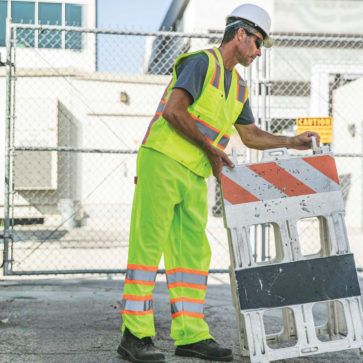 Kishigo 1163 Solid Front Mesh Back Safety Vest - Yellow/Lime
