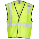 Kishigo 1193 Economy Series 1-Pocket Mesh Safety Vest - Yellow/Lime - Size 2X-3X