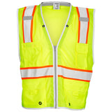 Kishigo 1510 Brilliant Series Heavy Duty Safety Vest - Yellow/Lime