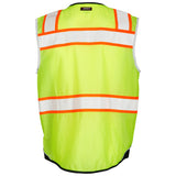 Kishigo 1515 Black Series Black Bottom Safety Vest - Yellow/Lime