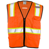 Kishigo 1581 Economy 6 Pocket Contrast Vest - Orange