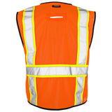 Kishigo 1581 Economy 6 Pocket Contrast Vest - Orange