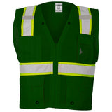 Kishigo B104 Enhanced Visibility Multi-Pocket Mesh Vest - Green - Size L-XL