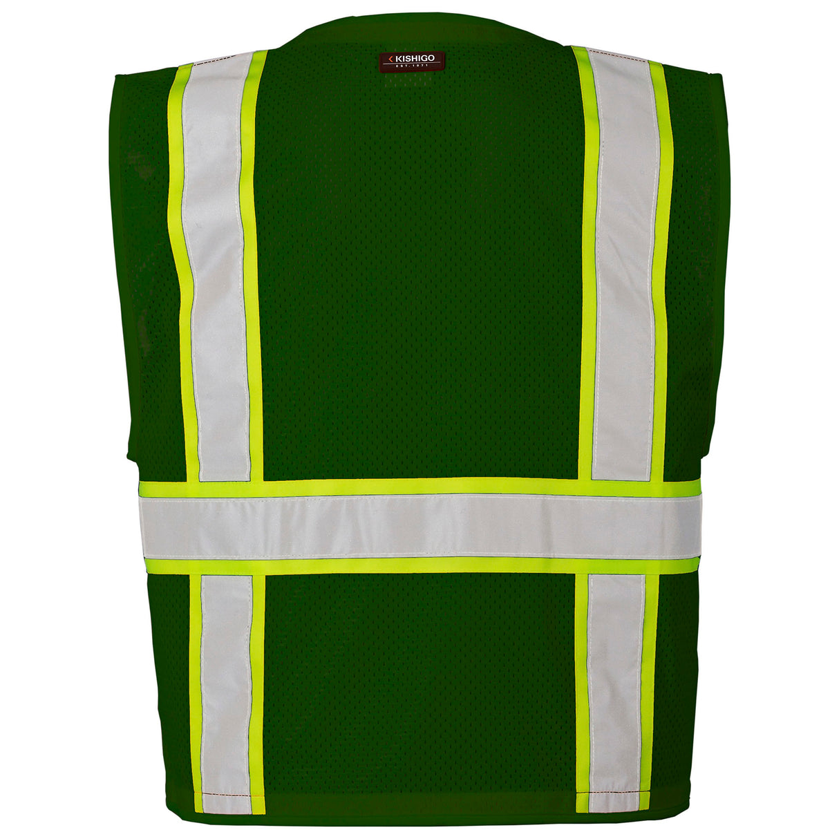 Kishigo B104 Enhanced Visibility Multi-Pocket Mesh Vest - Green - Size L-XL