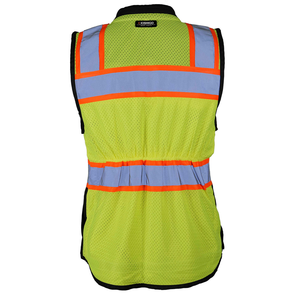 Kishigo S5021 Black Series Women's Heavy Duty Surveyors Safety Vest - Yellow/Lime - Size 2X