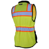Kishigo S5021 Black Series Women's Heavy Duty Surveyors Safety Vest - Yellow/Lime - Size 2X