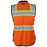 Kishigo S5022 Black Series Women's Heavy Duty Surveyors Safety Vest - Orange - Size M