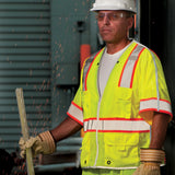 Kishigo 1550 Brilliant Series Type R Class 3 Heavy Duty Safety Vest - Yellow/Lime