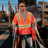 Kishigo 1551 Brilliant Series Type R Class 3 Heavy Duty Safety Vest - Orange