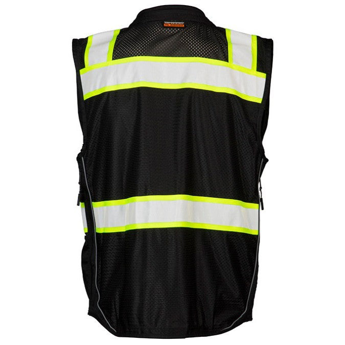 Kishigo B500 Enhanced Visibility Professional Utility Safety Vest - Black