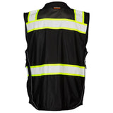 Kishigo B500 Enhanced Visibility Professional Utility Safety Vest - Black