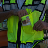 Kishigo S5004 High Performance Surveyors Safety Vest - Yellow/Lime