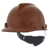 MSA V-Gard Hydro Dip Cap Style Hard Hat - 4-Point Fast-Trac III Suspension - Italian Leather