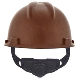 MSA V-Gard Hydro Dip Cap Style Hard Hat - 4-Point Fast-Trac III Suspension - Italian Leather