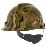 MSA V-Gard Hydro Dip Cap Style Hard Hat - 4-Point Fast-Trac III Suspension - Multi Camo