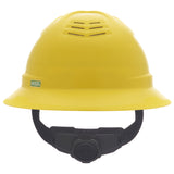 MSA V-Gard C1™ Full Brim Vented Hard Hat - Fas-Trac III Suspension