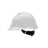 MSA Super-V Cap Style Hard Hat - 4-Point Fast-Trac III Suspension - White (12-Pack)