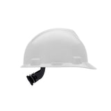 MSA Super-V Cap Style Hard Hat - 4-Point Fast-Trac III Suspension - White (12-Pack)