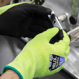 HexArmor Helix® 2062 Core9™ Technology Cut-Resistant Hi-Viz Gloves - A9 Cut (12-Pack)