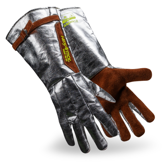 HexArmor HeatArmor® 5060 Aluminized Welding Gloves - Split Cowhide Leather/Aluminized Aramid