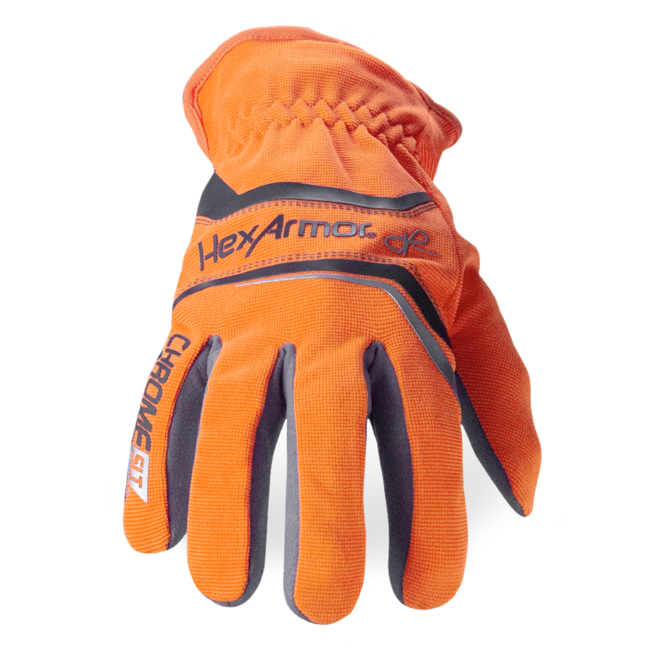 HexArmor Chrome SLT® 4072 Lightweight Leather Palm Cut-Resistant Hi-Viz Gloves - A6 Cut